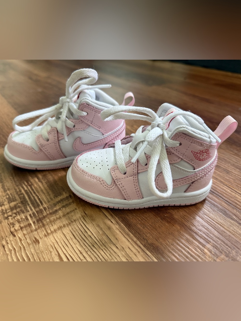 Toddler Girls Pink Air Jordans - size 4.5